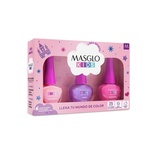 [0550] MASGLO ESMALTE NIÑAS KIT