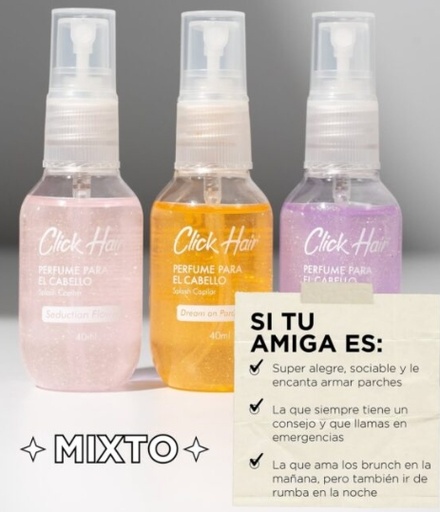 CLICK HAIR SEDUCTION MIXTO BOX MINI 40ML